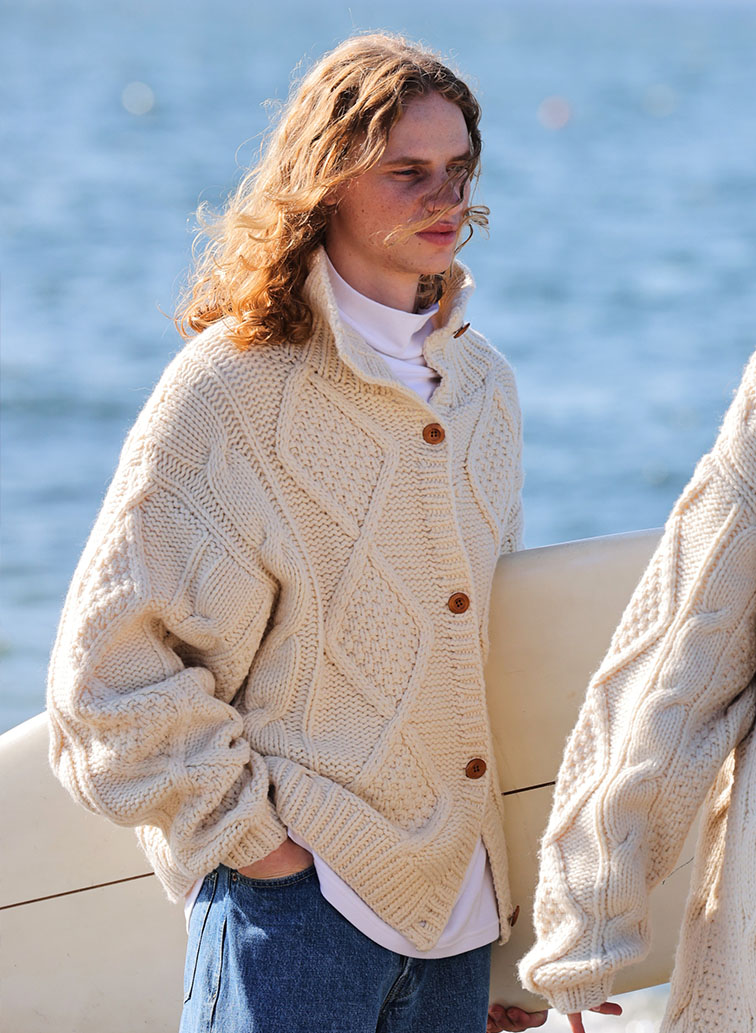 【CAPSULE COLLECTION】ARAN  CARDIGAN 詳細画像 Ivory 5