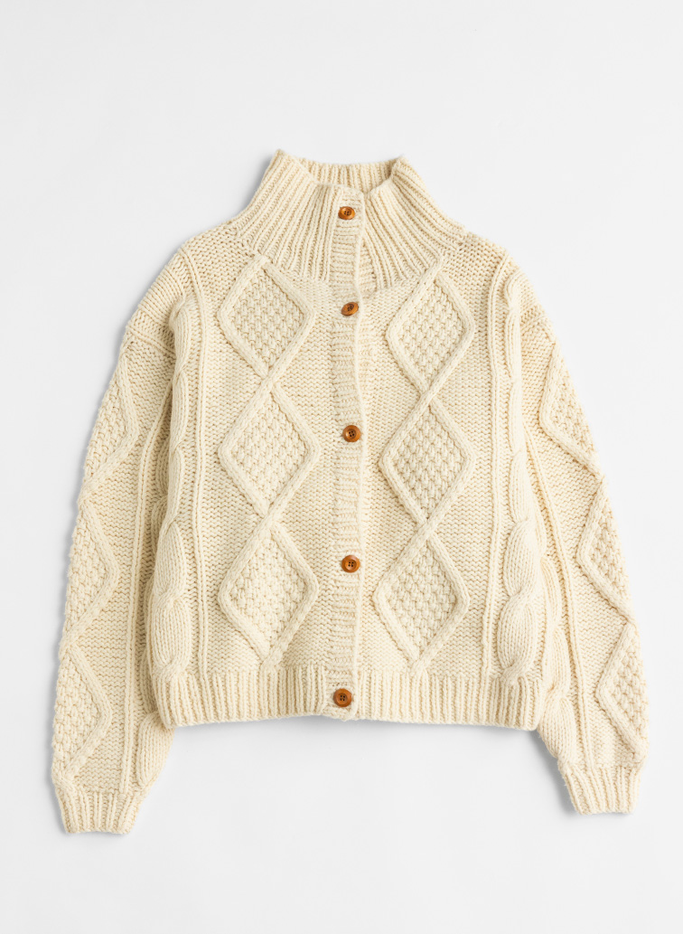 【CAPSULE COLLECTION】ARAN  CARDIGAN 詳細画像 Ivory 7