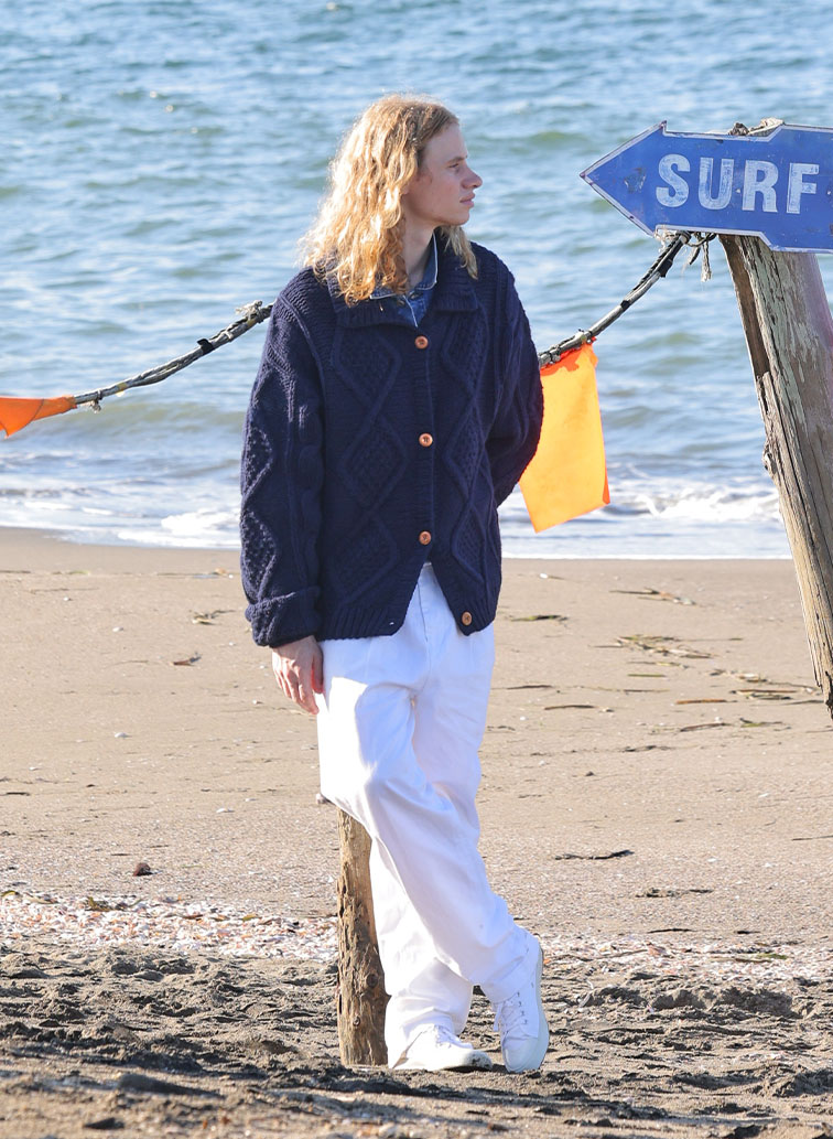【CAPSULE COLLECTION】ARAN  CARDIGAN 詳細画像 Navy 4