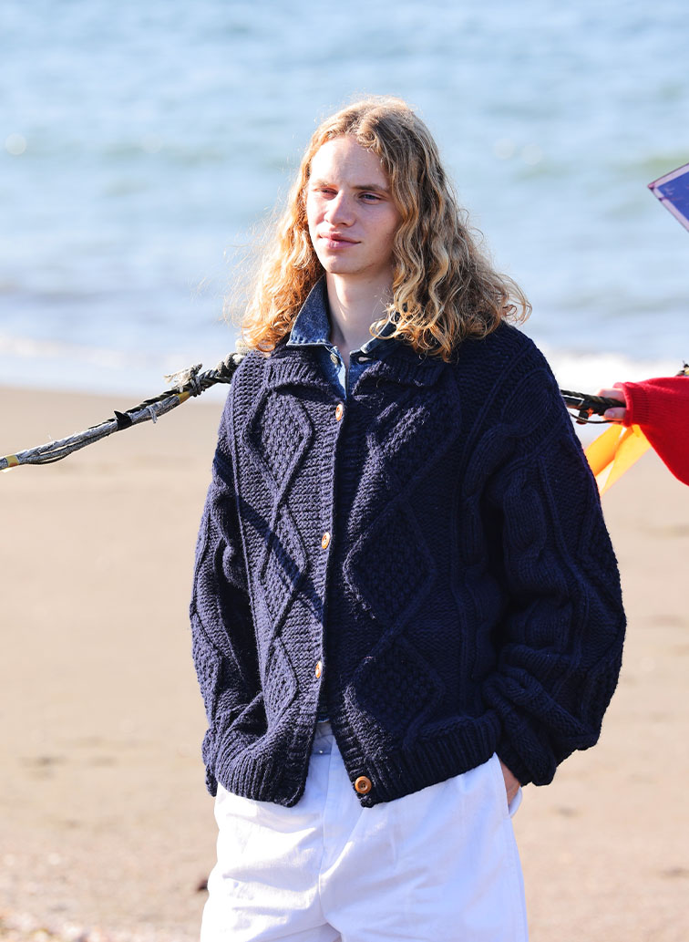 【CAPSULE COLLECTION】ARAN  CARDIGAN 詳細画像 Navy 6