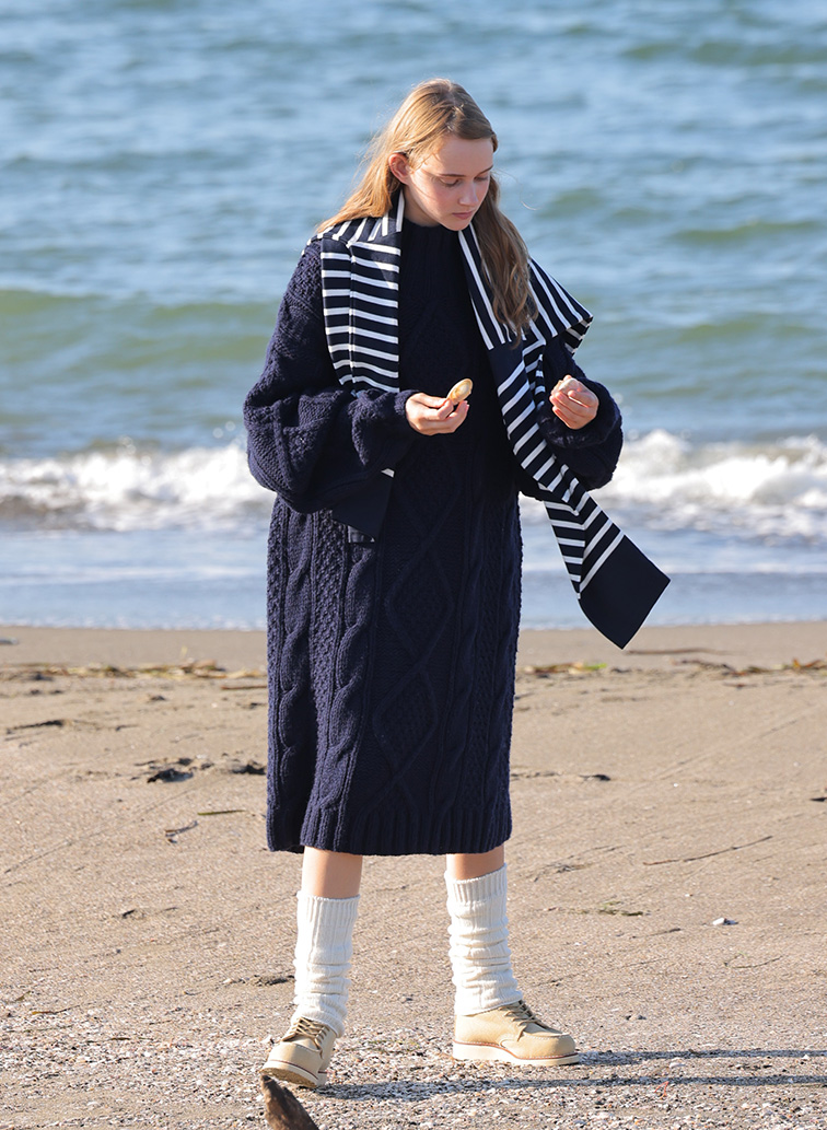 【CAPSULE COLLECTION】ARAN ONEPIECE 詳細画像 Navy 5
