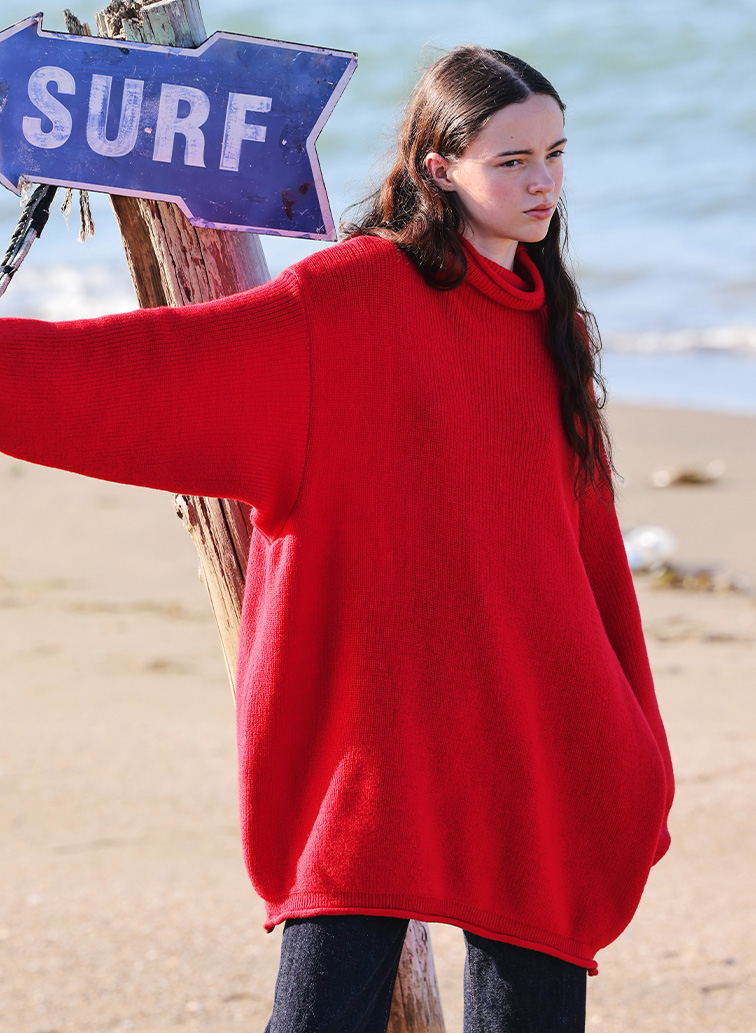 【CAPSULE COLLECTION】MOCK PULL OVER 詳細画像 Red 1