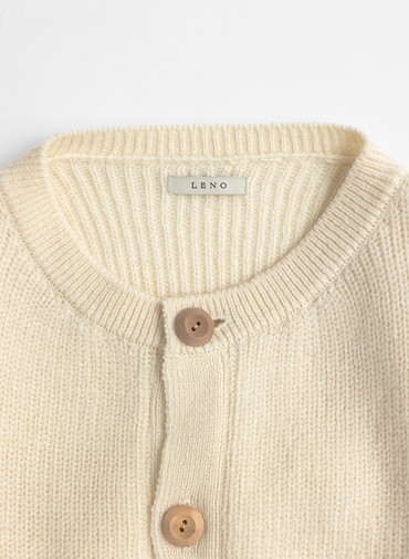 CREW NECK CARDIGAN 詳細画像 Ivory 1