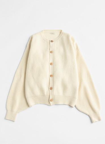CREW NECK CARDIGAN