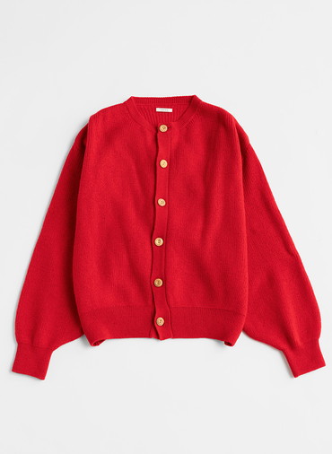 CREW NECK CARDIGAN