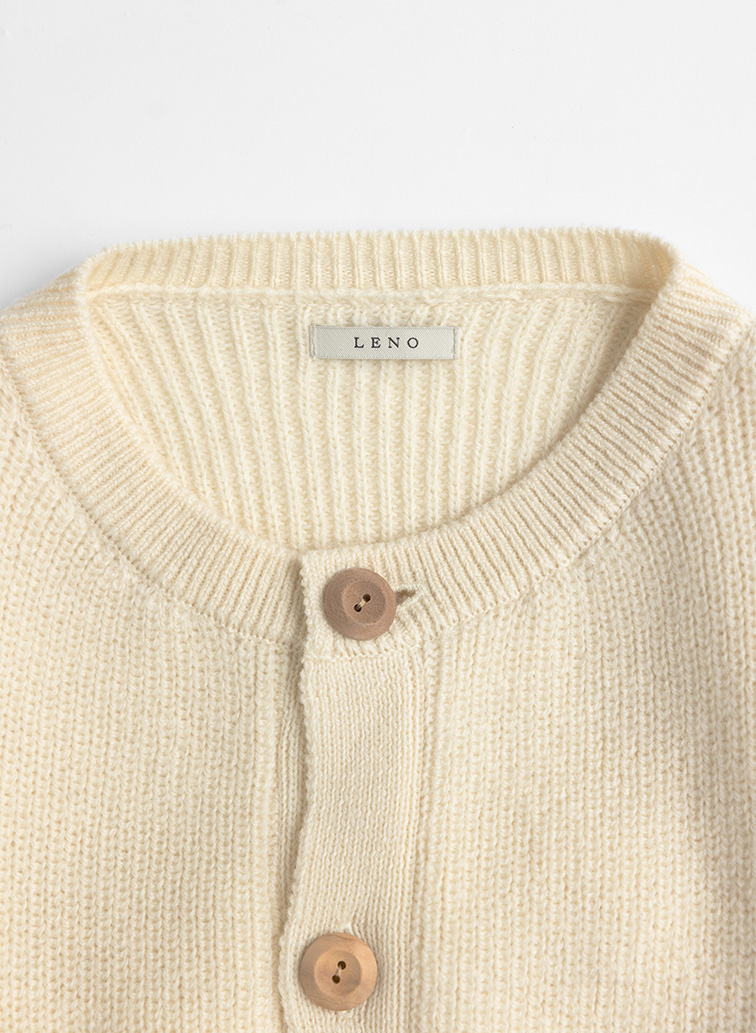 CREW NECK CARDIGAN 詳細画像 Ivory 1