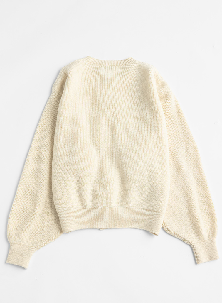 CREW NECK CARDIGAN 詳細画像 Ivory 4