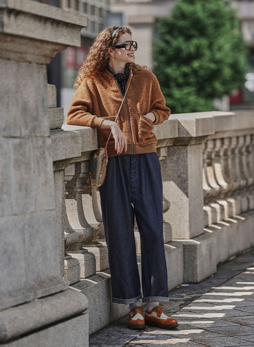 シープボアパイル ZIPブルゾン 詳細画像 Brown 7