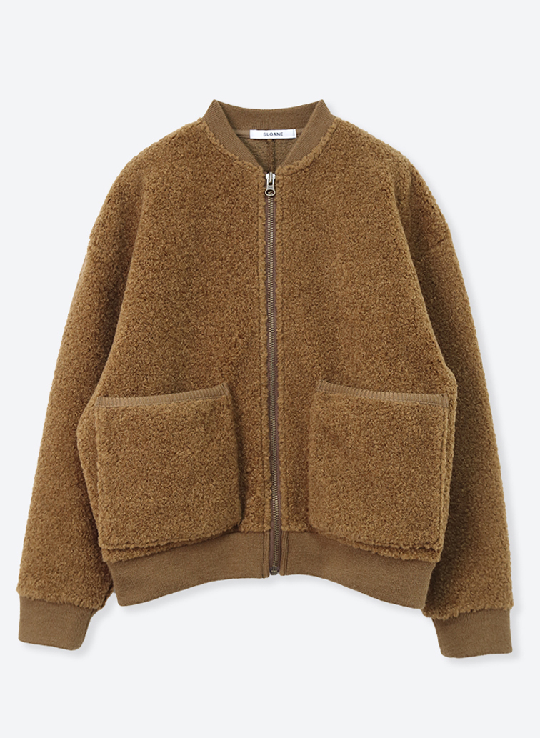 シープボアパイル ZIPブルゾン 詳細画像 Brown 1