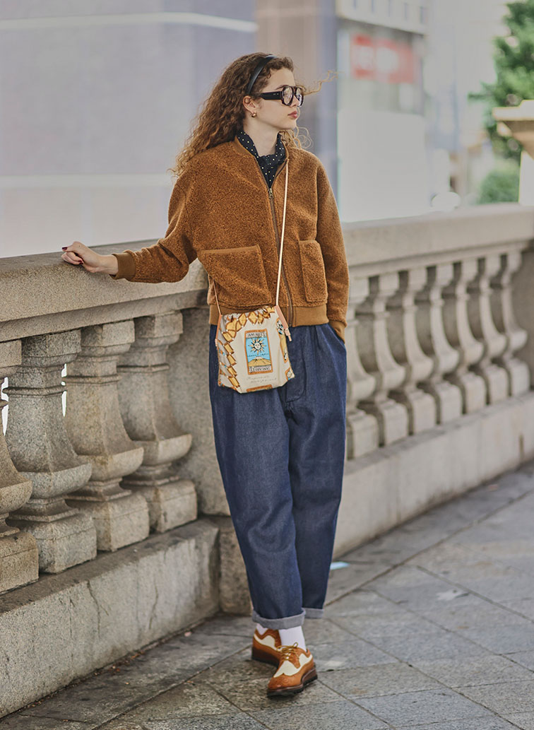 シープボアパイル ZIPブルゾン 詳細画像 Brown 6