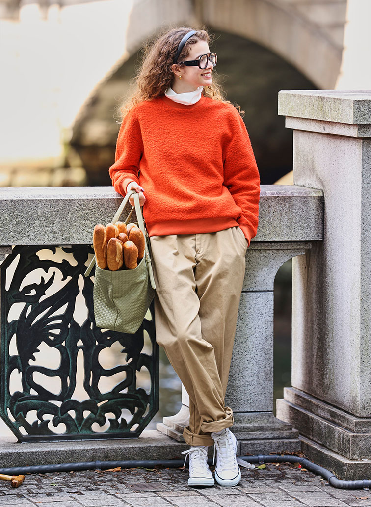 カセンティーノクルーネックプルオーバー 詳細画像 Orange 3