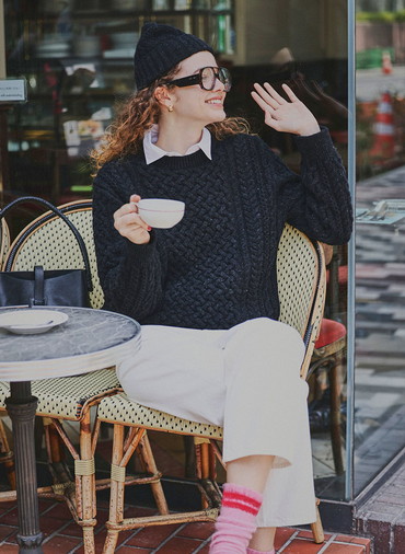 5Gアラン カムバックウール ビーニー 詳細画像 Charcoal Gray 4