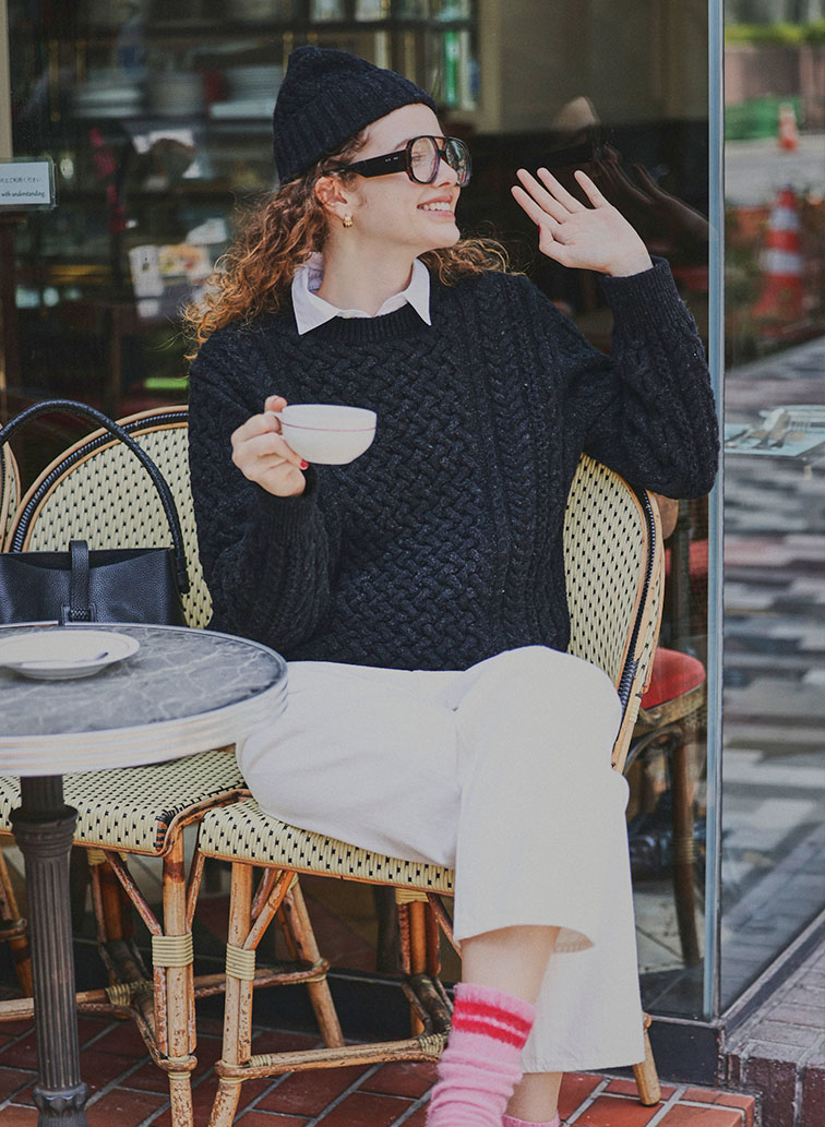 5Gアラン カムバックウール ビーニー 詳細画像 Charcoal Gray 4