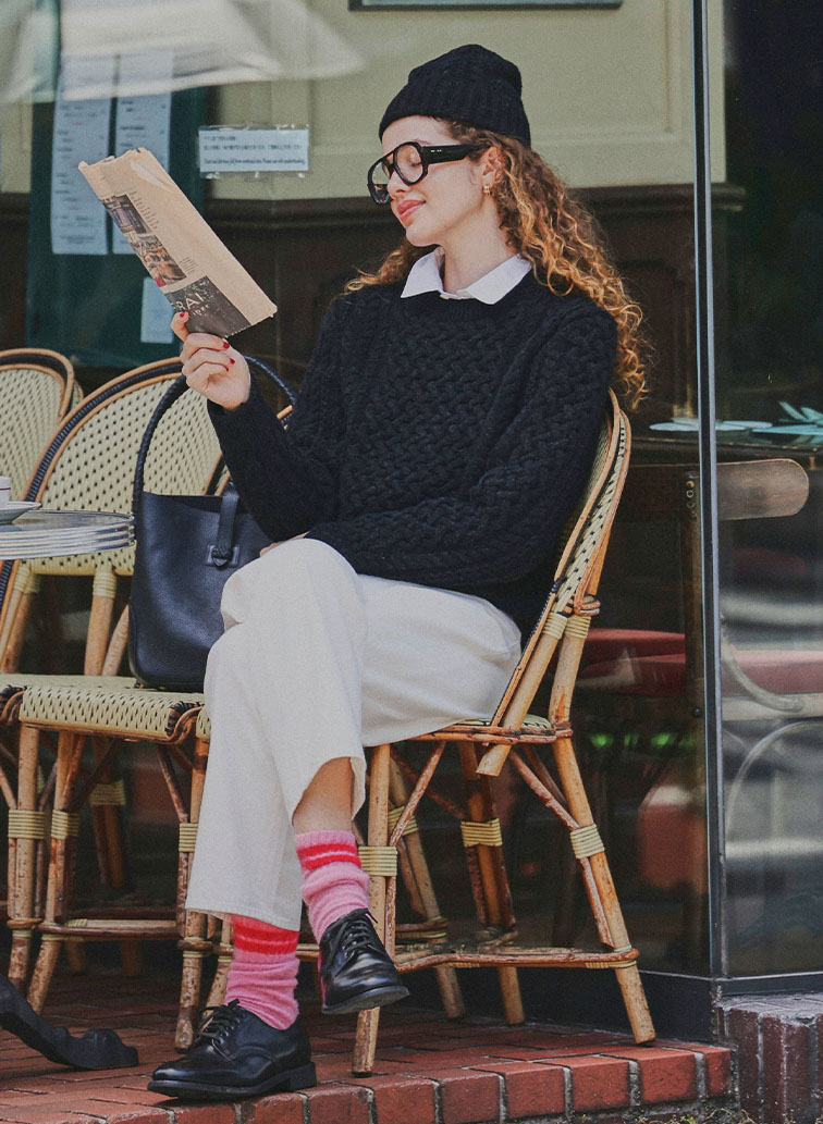 5Gアラン カムバックウール ビーニー 詳細画像 Charcoal Gray 5