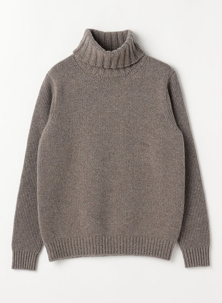 3G&5G ジーロンラム×カシミヤ タートルネック 詳細画像 Brown 1