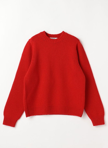 5G ジーロンラム×カシミヤ クルーネック 詳細画像 Red 1