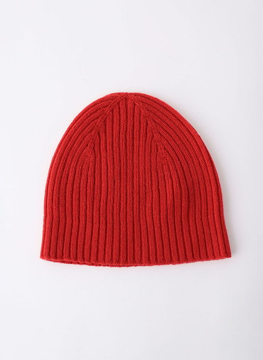 10Gリブ エクストラファインベイビーメリノウール ニットキャップ 詳細画像 Red 1