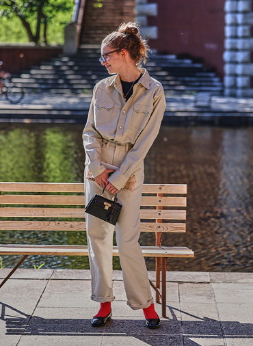 HARRISON SHIRT SATEEN 詳細画像 Beige 5