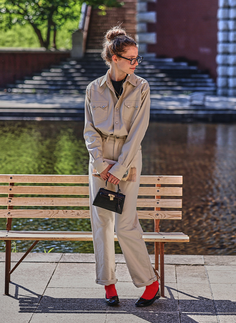 HARRISON SHIRT SATEEN 詳細画像 Beige 6