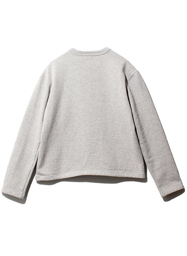 SWEAT CREW NECK CARDIGAN 詳細画像 Gray 2