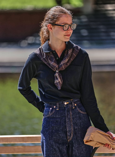 SATIN SCARF STRIPE*DOT 詳細画像 Brown 3