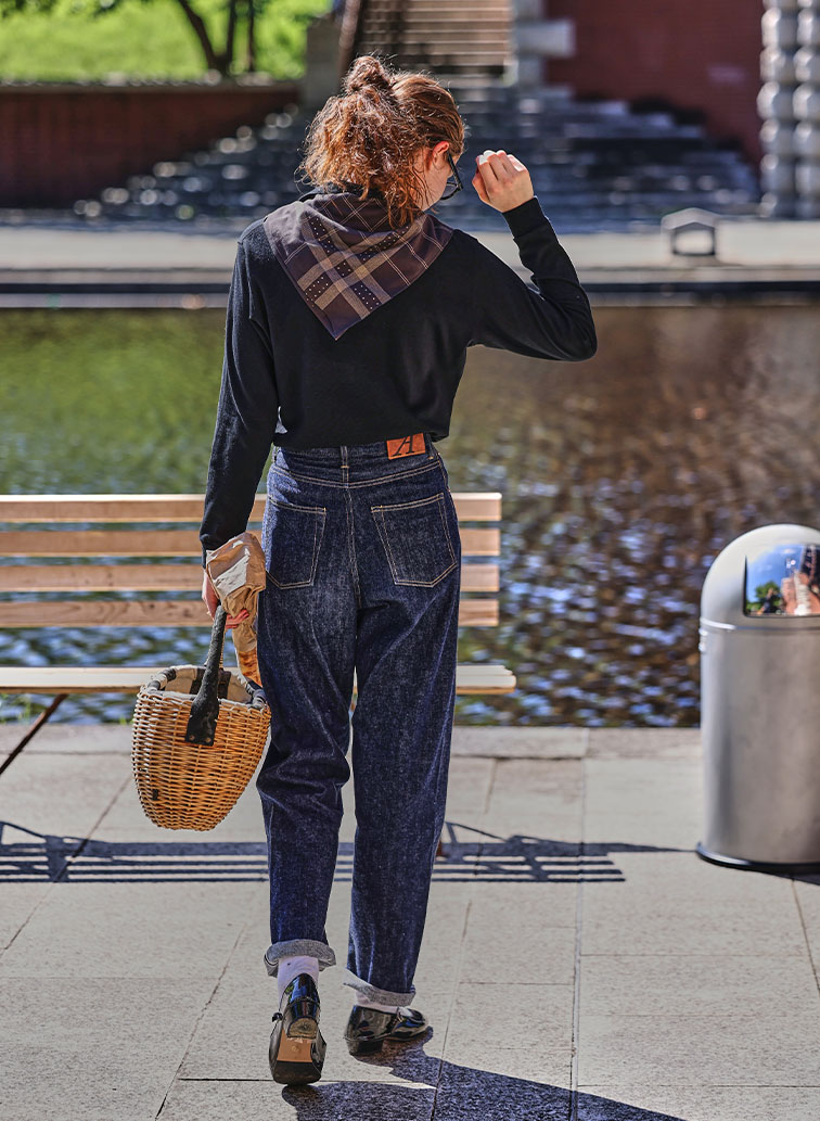 SATIN SCARF STRIPE*DOT 詳細画像 Brown 10