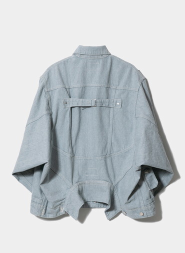 double-end recycling denim blouson 詳細画像 Saxe Blue 4