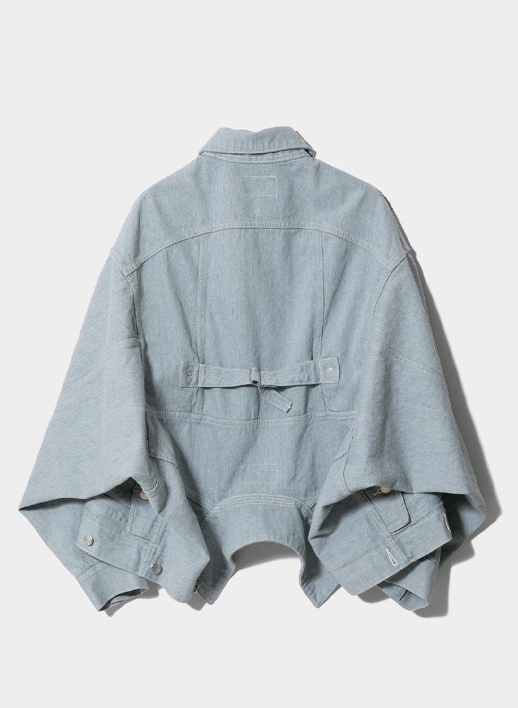 double-end recycling denim blouson 詳細画像 Saxe Blue 2