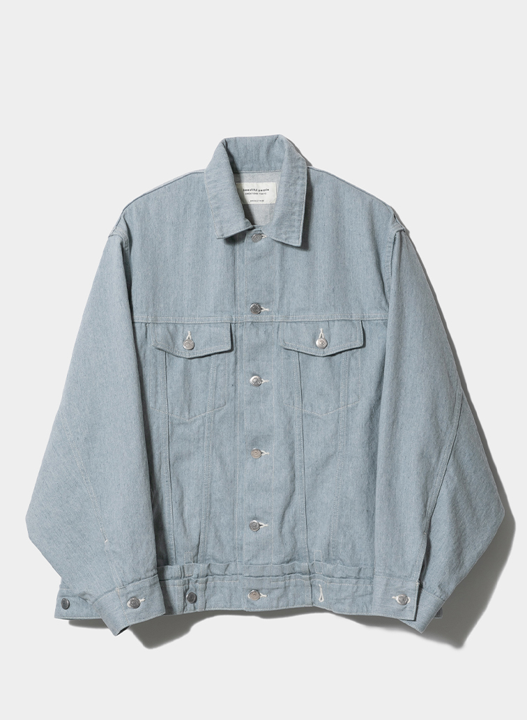 double-end recycling denim blouson 詳細画像 Saxe Blue 3