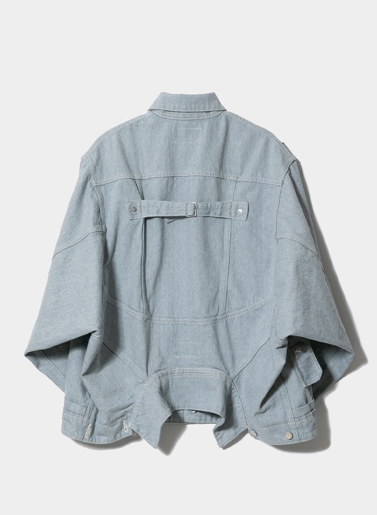 double-end recycling denim blouson 詳細画像 Saxe Blue 4