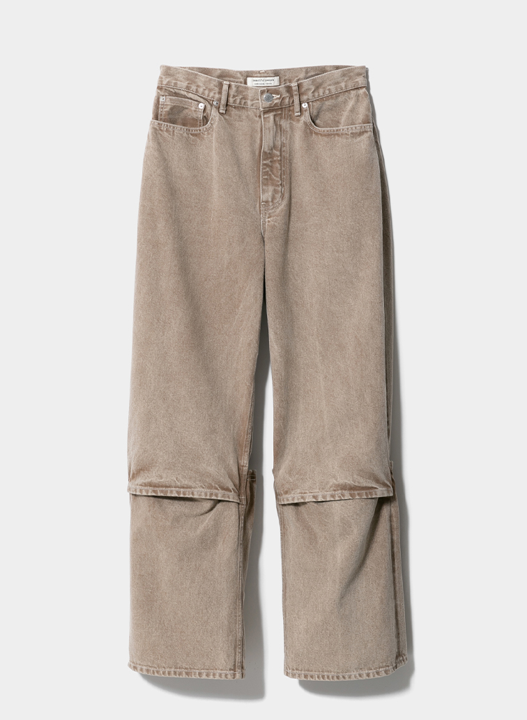 organic FOX brown flip hem pants 詳細画像 Brown 2