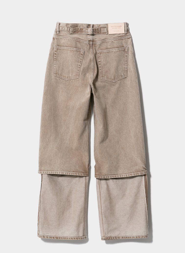 organic FOX brown flip hem pants 詳細画像 Brown 3