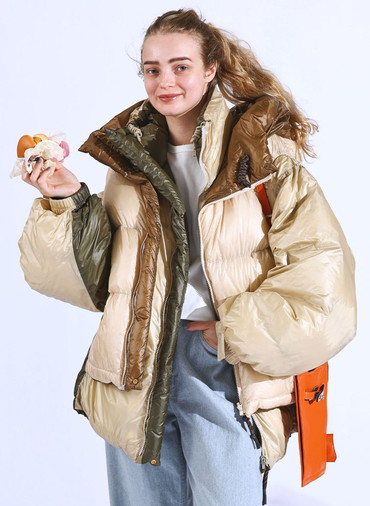 NANGA multilayerring down vest blouson