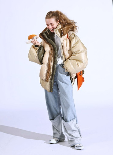 NANGA multilayerring down vest blouson 詳細画像 Beige 3