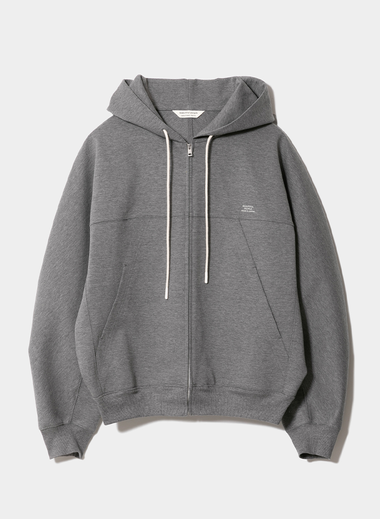 compact double jersey zip up parka 詳細画像 Gray 1