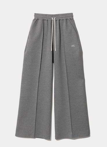 compact double jersey wide straight pants