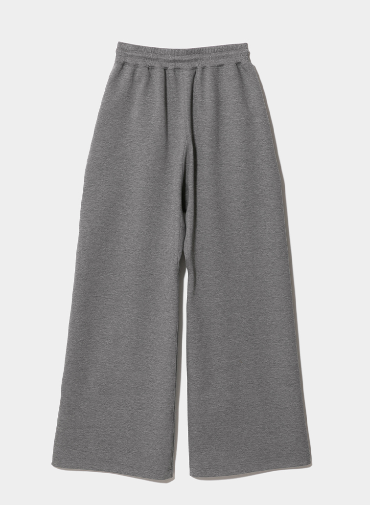 compact double jersey wide straight pants 詳細画像 Gray 2