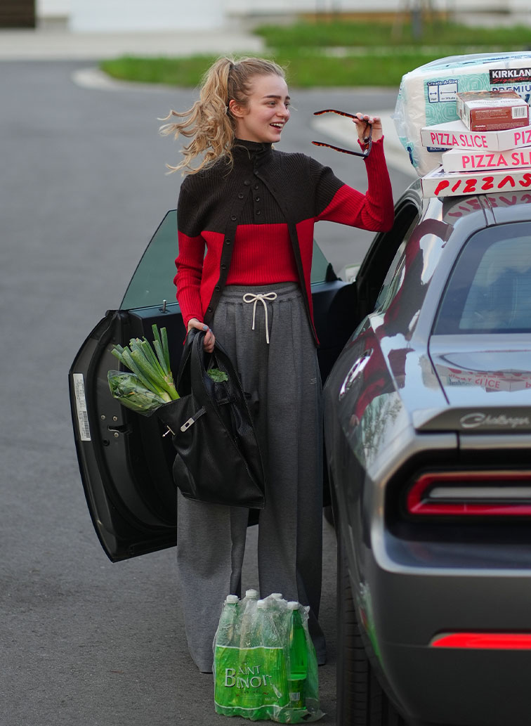 large market bag in shrink leather 詳細画像 Black 8