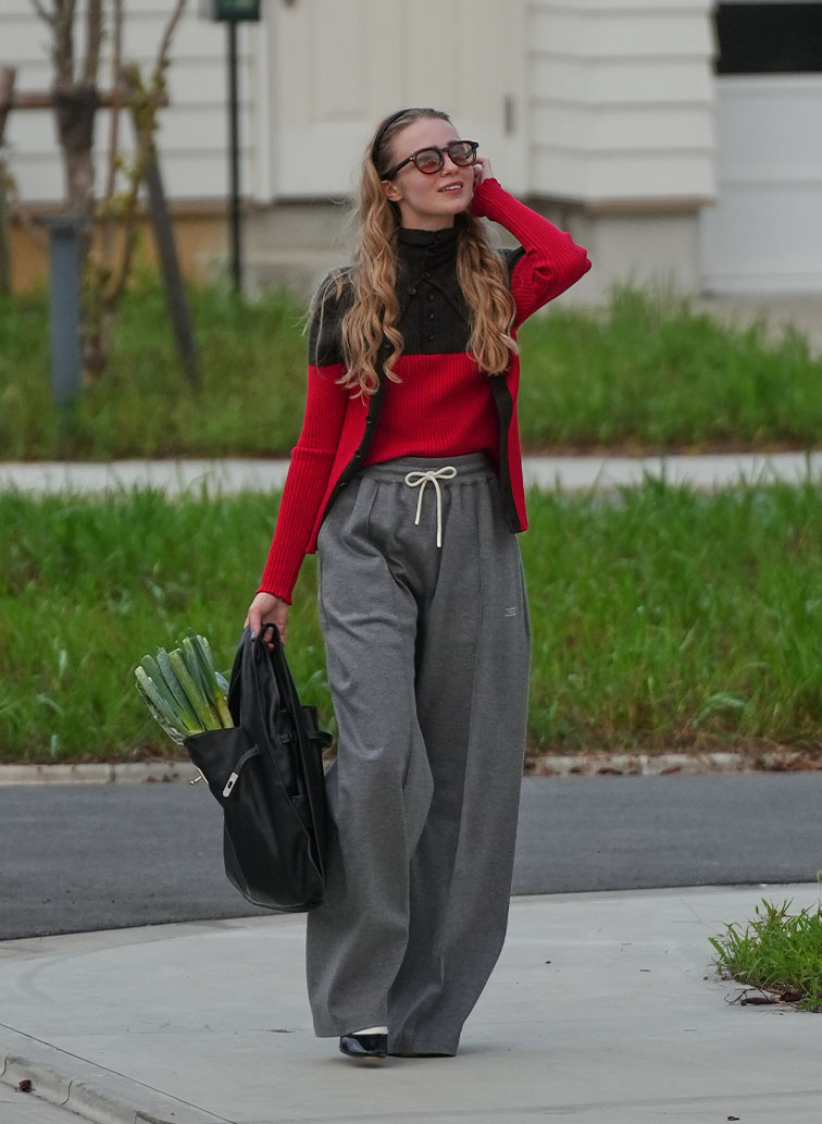 large market bag in shrink leather 詳細画像 Black 9