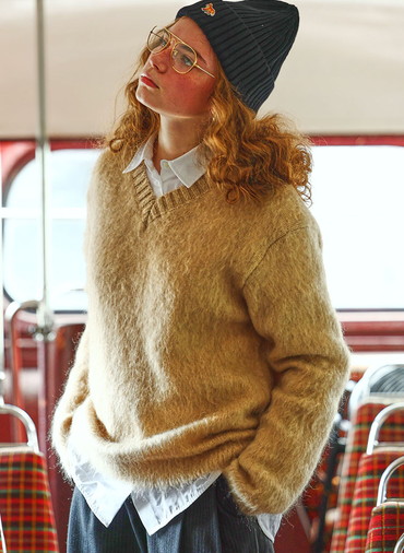 BRUSHED MOHAIR COMFORT JUMPER