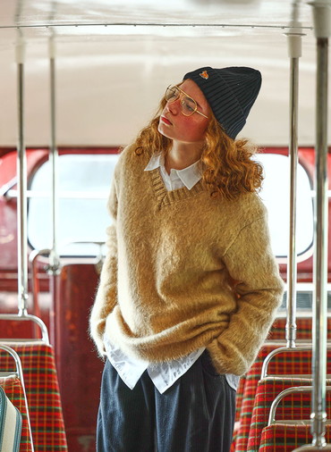 BRUSHED MOHAIR COMFORT JUMPER 詳細画像 Beige 2