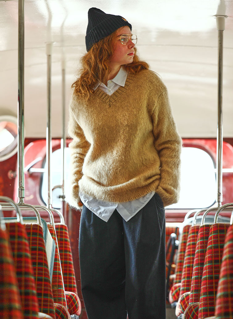 BRUSHED MOHAIR COMFORT JUMPER 詳細画像 Beige 3