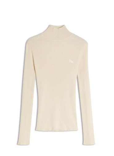 BABY FOX FINE WOOL RIB TURTLENECK JUMPER