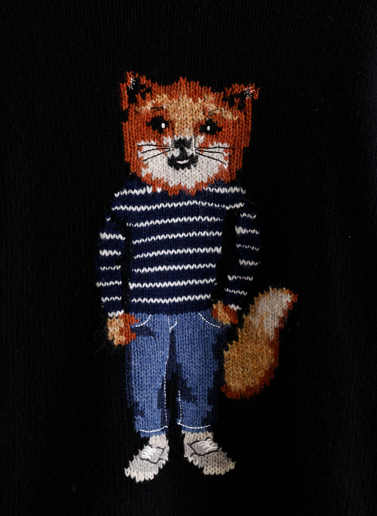 DRESSED FOX INTARSIA WOOL JUMPER 詳細画像 Beige 7