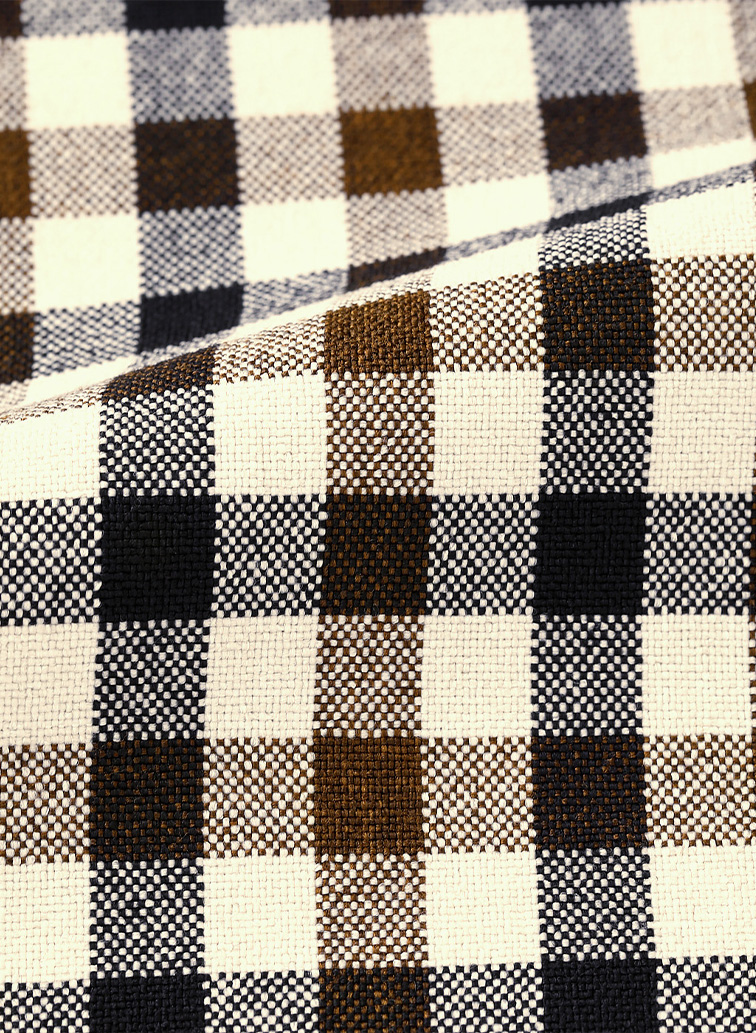 【ウォッシャブル】Woolish Block Check 切替スカート 詳細画像 Black 8