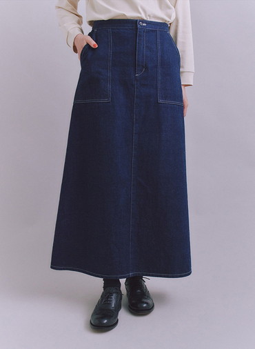 Organic Cotton Denim ベイカースカート