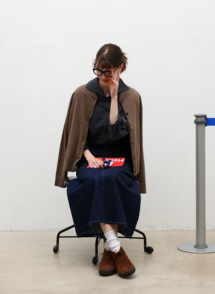 Organic Cotton Denim ベイカースカート 詳細画像 Navy 7