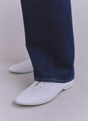 Organic Cotton Denim ジャストウエストパンツ 詳細画像 Navy 6