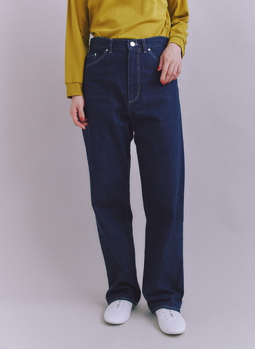 Organic Cotton Denim ジャストウエストパンツ
