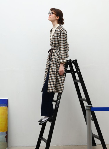 Organic Cotton Denim ジャストウエストパンツ 詳細画像 Navy 3